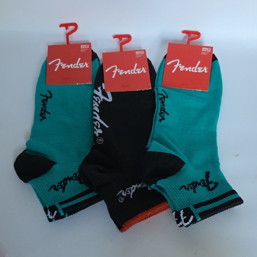 NWT Lot Of 3 Fender Ankle Socks Mens 7-12